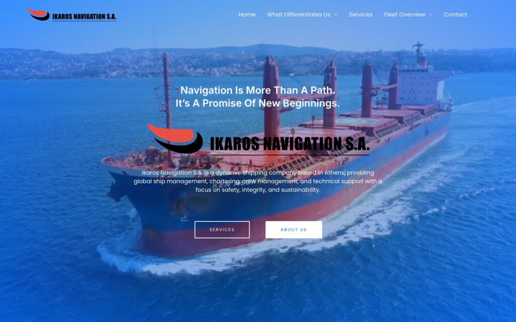Αρχική σελίδα του Ikaros Navigation